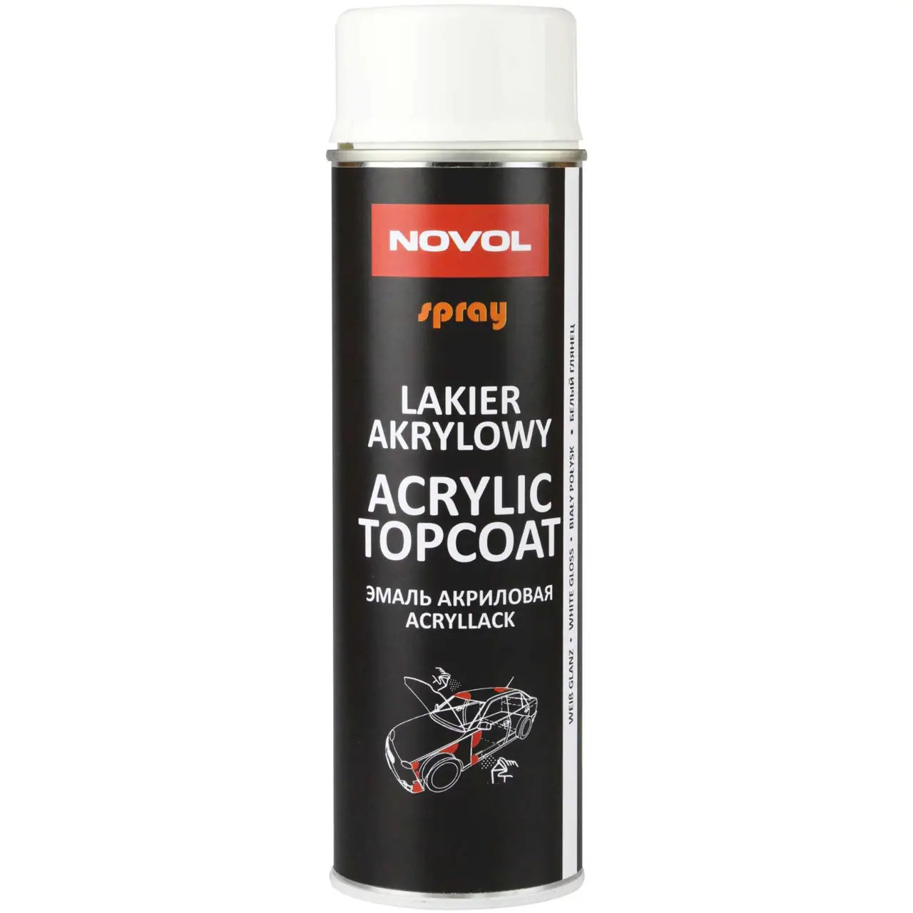  NOVOL Spray Акриловая эмаль - белый глянец 